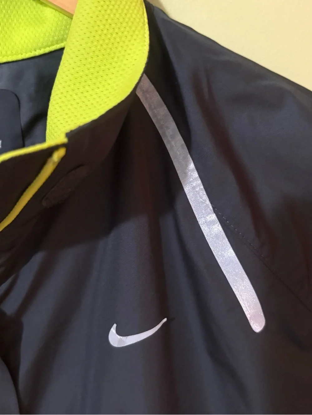 Nike Black Jacket with Neon Yellow Trim